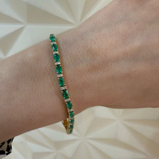 Pulsera esmeraldas y diamantes Riviere Royal - BRACCIALI 2