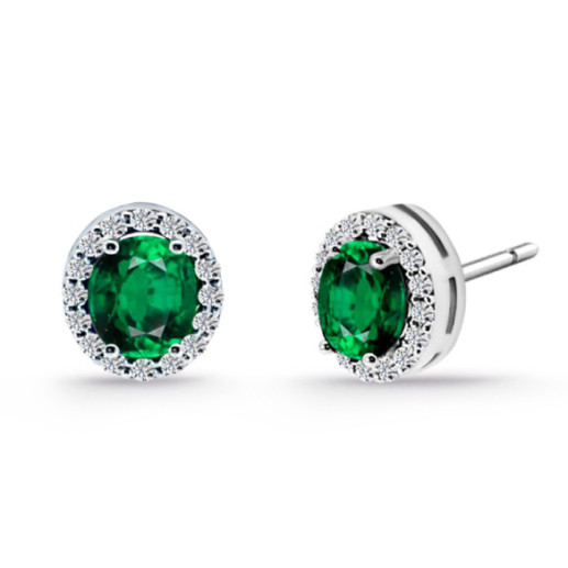 Pendientes Esmeralda Oval Sunset - Brincos