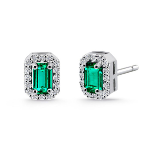 Emerald Sunset Rectangle Earrings - Earrings