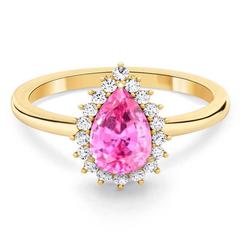 Yellow sapphire and Alba diamond ring - Sapphire rings
