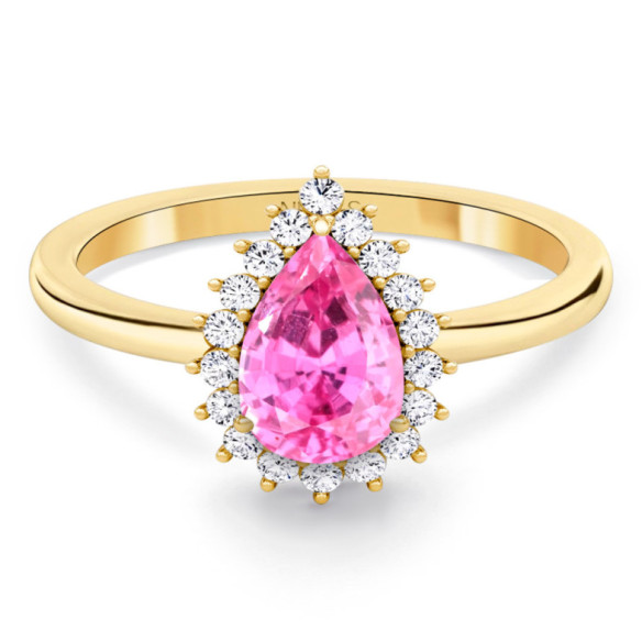 Yellow sapphire and Alba diamond ring - Sapphire rings