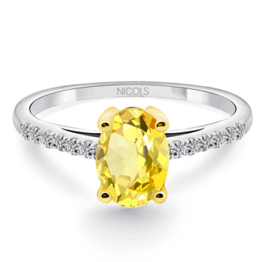 Anillo Zafiro Amarillo Lola 1.30Ct - Bagues en saphir