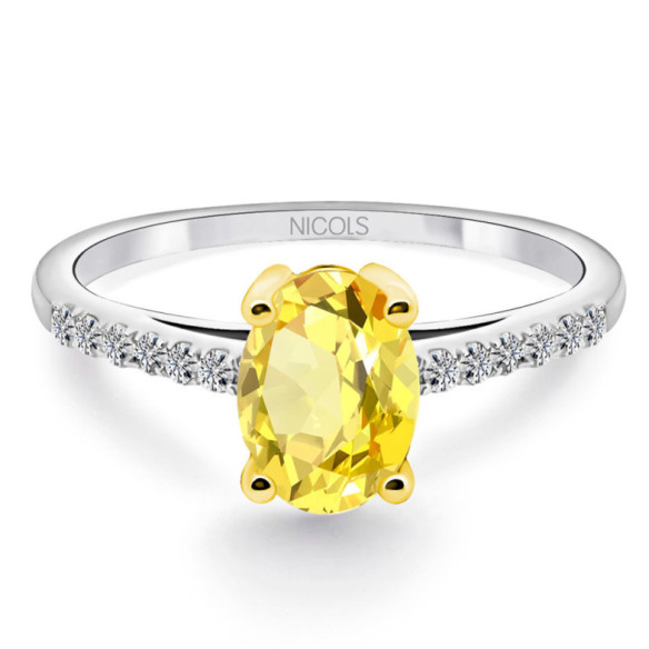 Anillo Zafiro Amarillo Lola 1.30Ct - Bagues en saphir