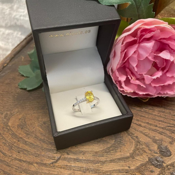 Anillo Zafiro Amarillo Lola 1.30Ct - Anillos de Zafiro