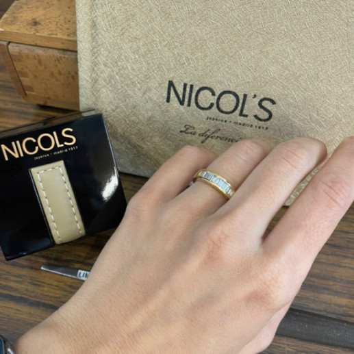 Anillo Alianza Abelia 0.70 Oro Amarillo - Talla Baguette 2