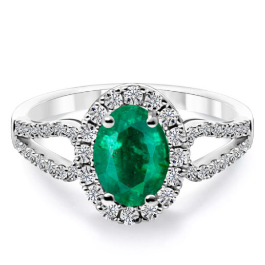 Anillo Diamantes Esmeralda Royal Jewels - Bagues d'émeraude