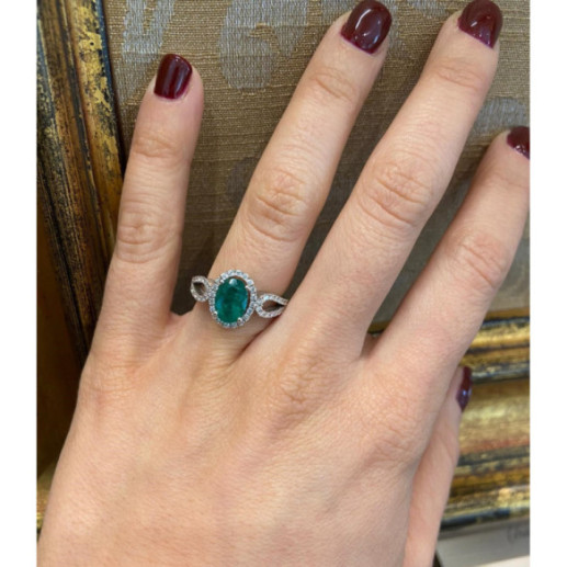 Anillo Diamantes Esmeralda Royal Jewels - Anillos de Esmeralda 2