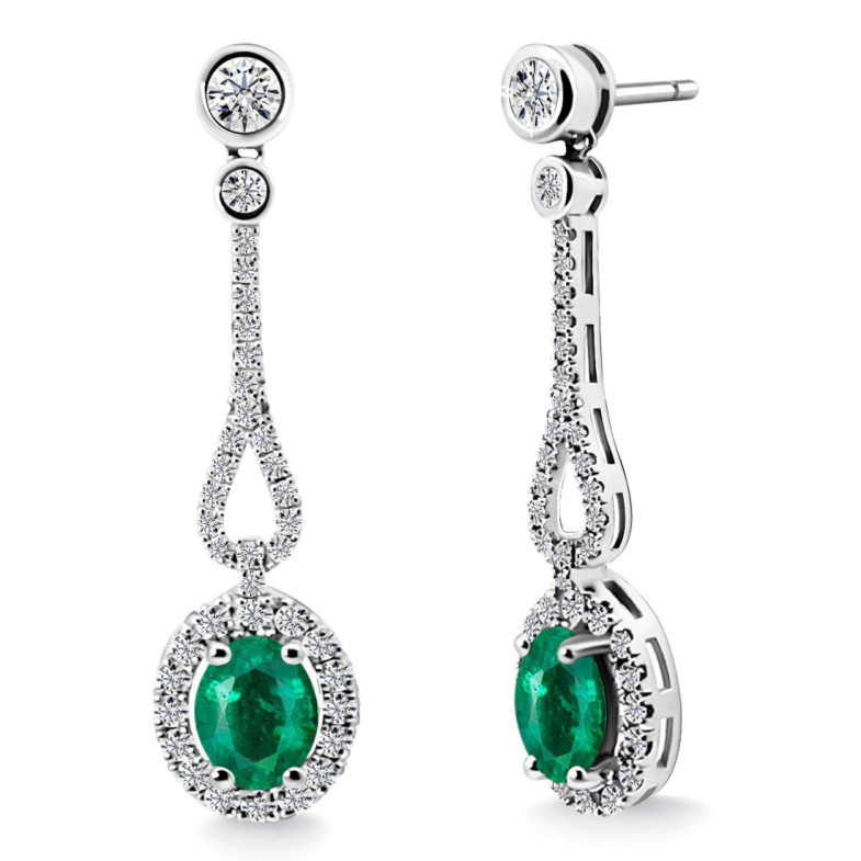 Pendientes Diamantes Esmeralda Royal Jewels - Bijoux élevés
