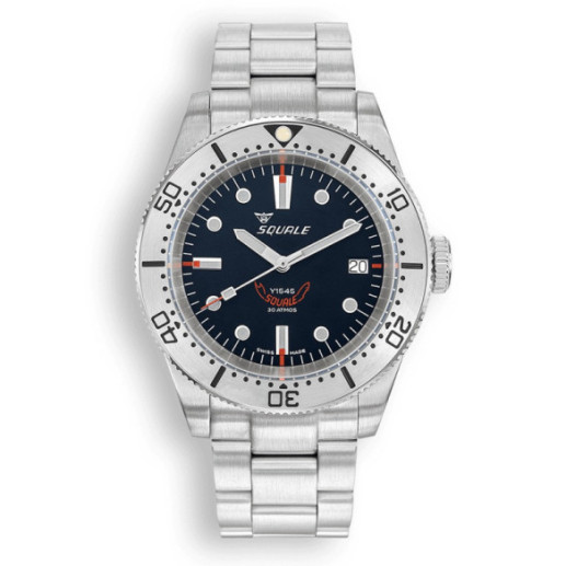 Squale 1545 Steel Black Bracelet - SQUALE