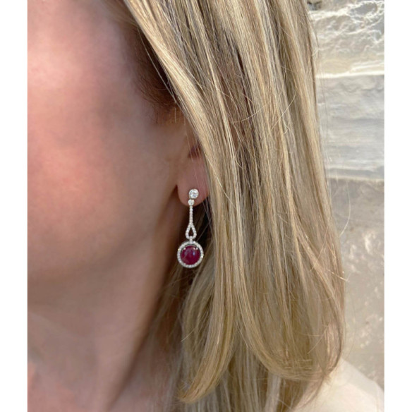 Pendientes Diamantes Rubí Royal Jewels - Alta Joyería