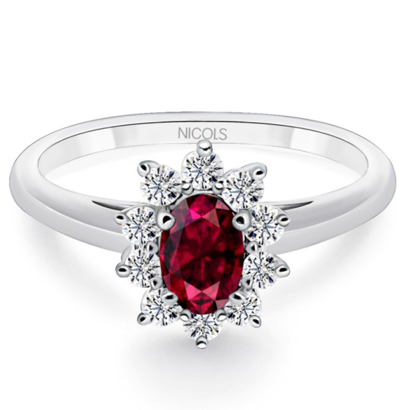Anillo Rubi Dalia 0.80 - Jubiläums Verlobungsringe