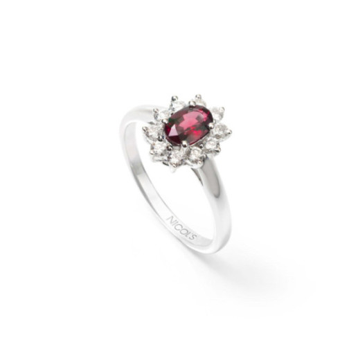 Ruby Dahlia Ring 0.80 20111291113 - Anniversary Rings 2