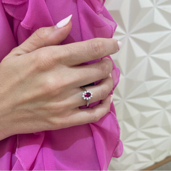 Anillo Rubi Dalia 0.80 - Bagues de fiançailles d'anniversaire