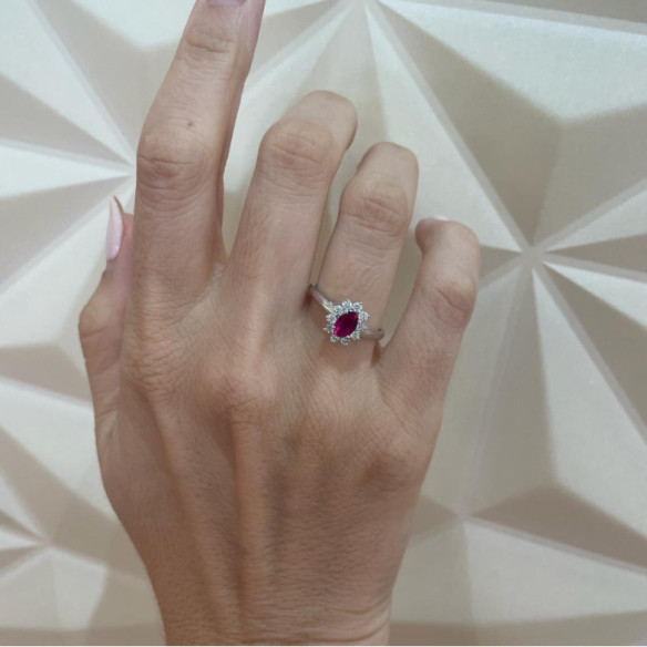 Anillo Rubi Dalia 0.80 - Impegno di anniversario degli anelli