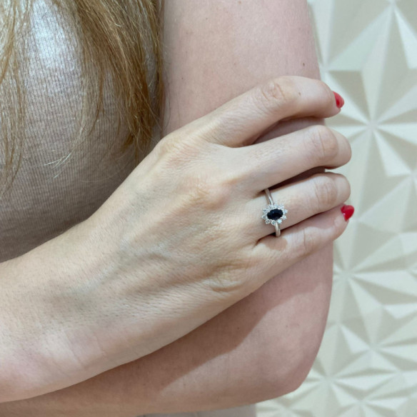 Anello Sapphire Dalia 0.70 - Anelli zaffiro