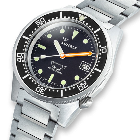Squale 1521 Black Blasted Bracelet - SQUALE