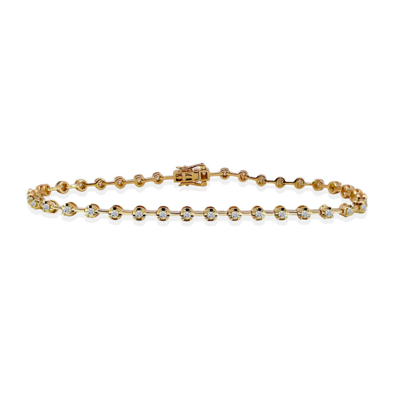 Pulsera Diamantes Riviere Barritas 0.60Ct. - Pulseras de Diamantes