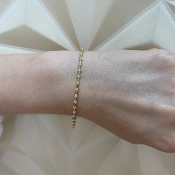 Pulsera Diamantes Riviere Barritas 0.60Ct. - Pulseras de Diamantes