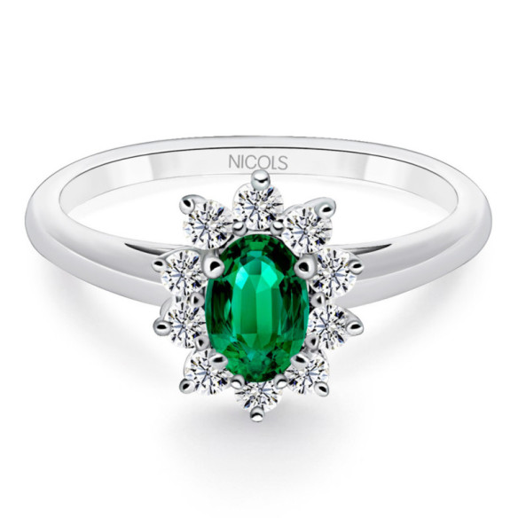 Anillo Esmeralda Dalia 0.60 - ANILLOS
