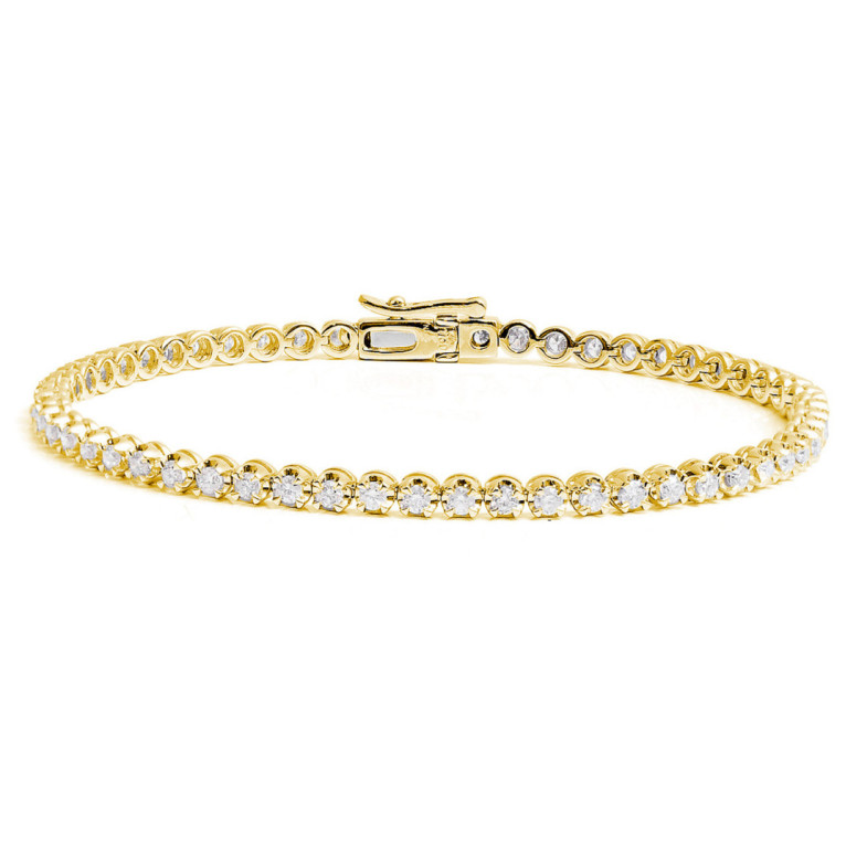 Riviere Diamond Bracelet Two Carat Claws - Diamond bracelets