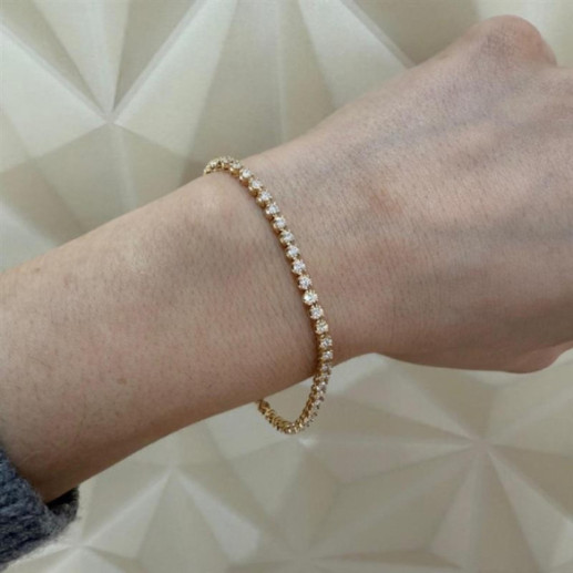 Pulsera Diamantes Riviere Dos Quilates Garras - Diamant-Armbänder 2