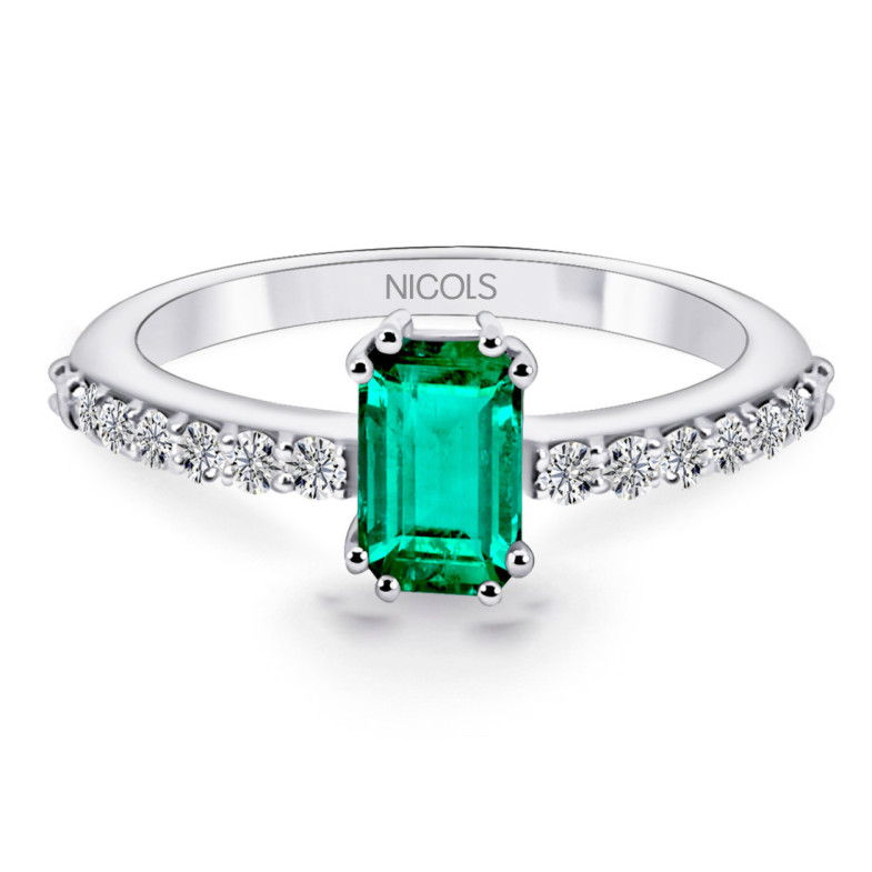 Emerald Ring 0.65ct White Gold DAFNE COLOR 99929940011 - Anniversary Rings