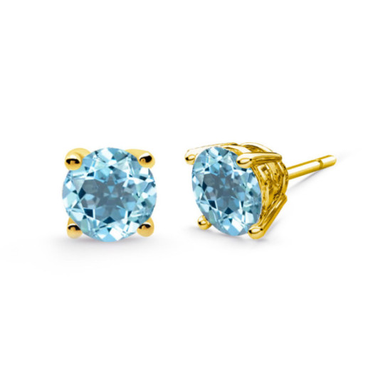 Pendientes Brillante Azul Dormilonas Katherine 1.00Ct - Pendientes de Piedras Azul
