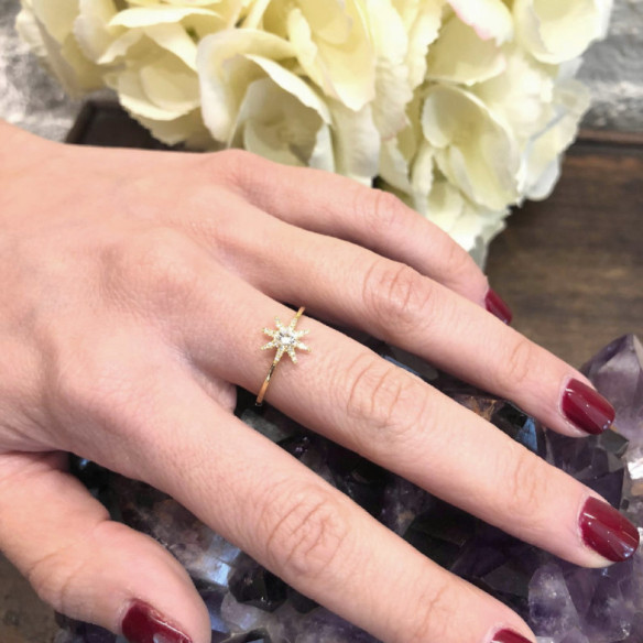 Gold ring LITTLE DETAILS - Brilliant Cut