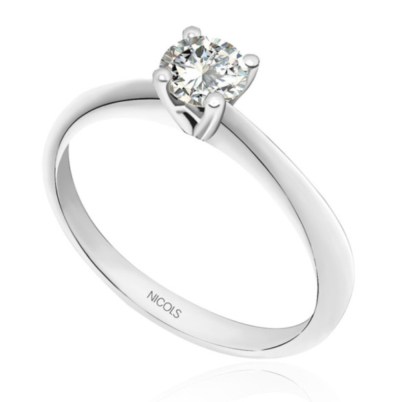 Anillo Solitario 2,5ct Diamante Frida Oro Blanco - Anillos Diamante mayor 2 ct