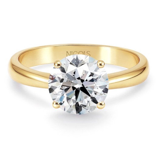 Anillo solitario 2 quilates diamante oro amarillo Frida - Anillos Diamante mayor 2 ct