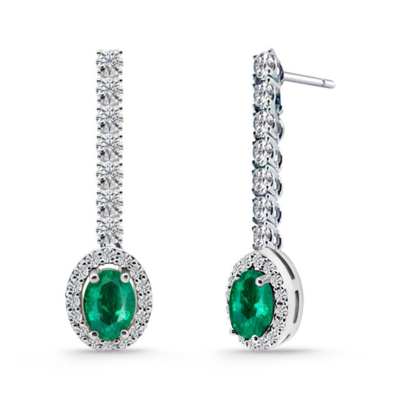 Pendientes Riviere y Orla Sunset 1,20ct. - Boucles d'oreilles en diamant