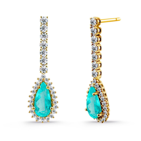 Pendientes Red Carpet Paraiba Pera - Altas jóias