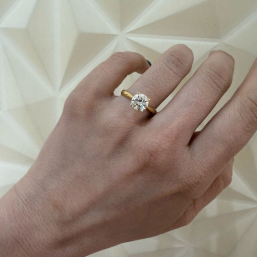 Anillo Diamante 2,5ct Frida Oro Amarillo 18k - Talla Brillante 2