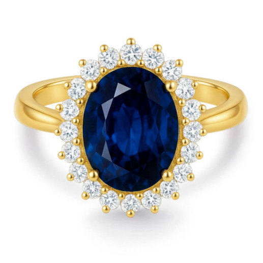 Anillo Zafiro Dalia Oro Amarillo - Anéis de safira