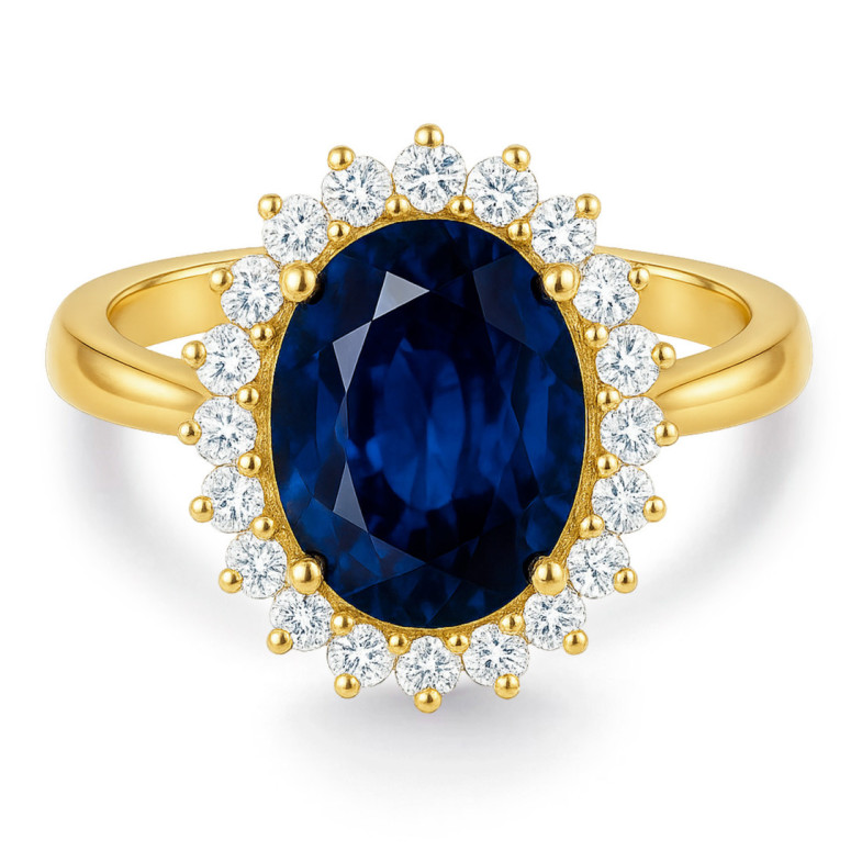 Dahlia Sapphire Ring Yellow Gold - Sapphire rings
