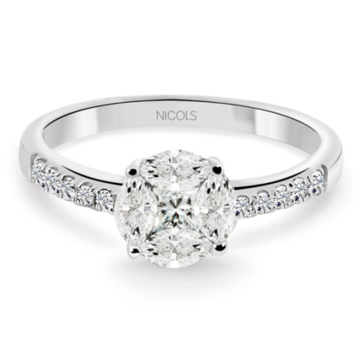 Anillo Pedida Spring Love Med - Anillos de Compromiso Rosetón