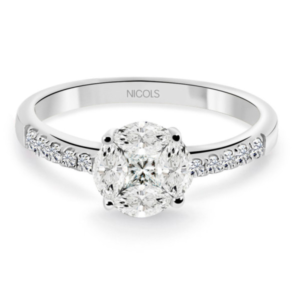 Anillo Pedida Spring Love Med - Anillos de Compromiso Rosetón