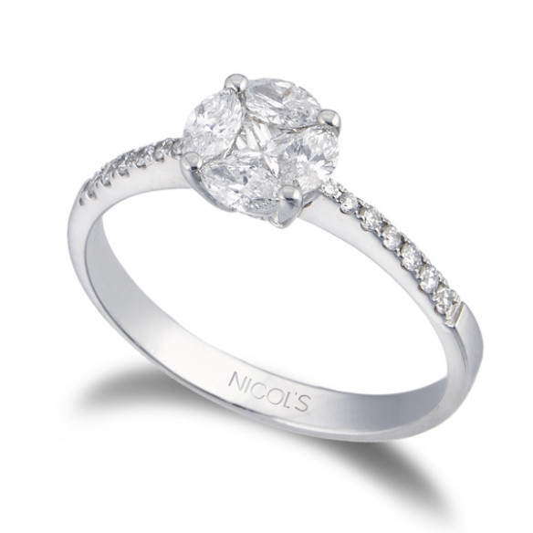 Anillo Pedida Spring Love Med - Anillos de Compromiso Rosetón
