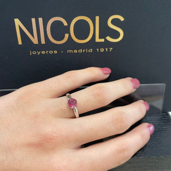 Anillo Turmalina Rosa Corazón Color Heart 0.90Ct - Ringe andere Edelsteine
