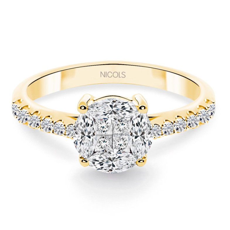 Anillo Spring Love Oro Amarillo 0,97 ct - Talla Brillante