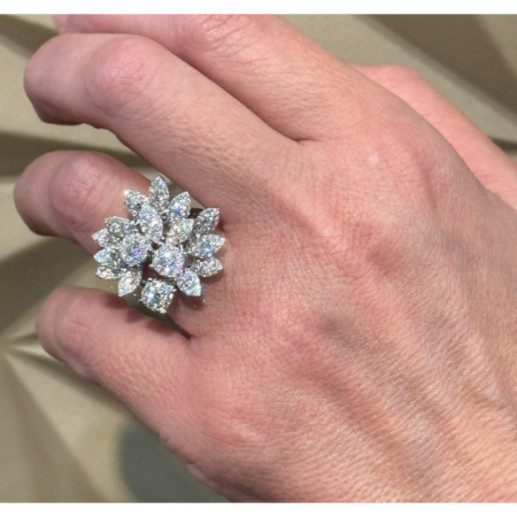 Multiple Leaf Diamond Ring - Brilliant Cut 2