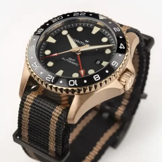 Hamilton Scuba Automatic GMT 43mm Bronce - Khaki Navy 2