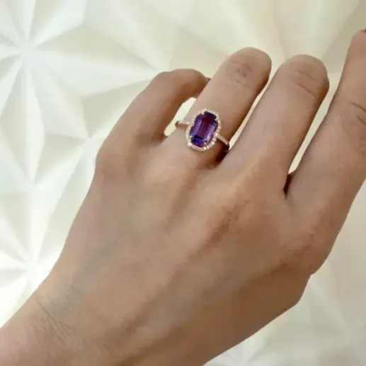 Anillo Amatista Geometría Perfecta - Anillos Otras Piedras Preciosas 2