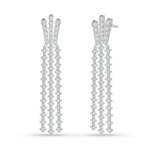 Pendientes Diamantes Triple Riviere Constelación - Diamantohrringe