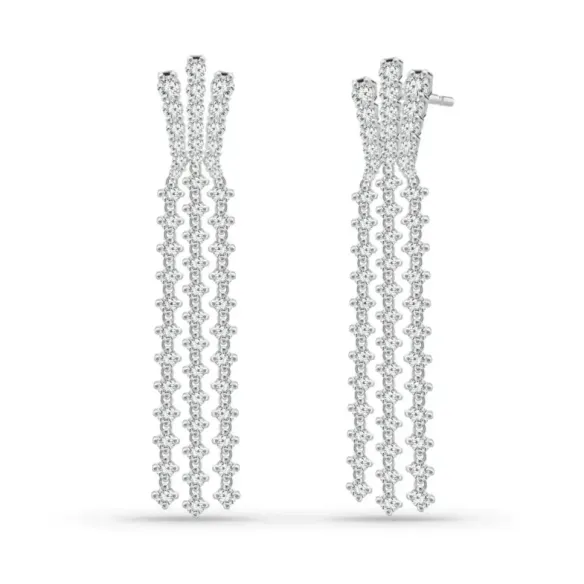 Pendientes Diamantes Triple Riviere Constelación - Pendientes de Diamantes