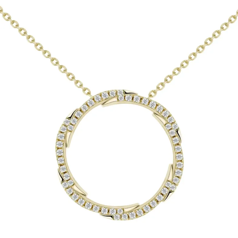 Circle of Life Snake Necklace - Diamond Necklaces