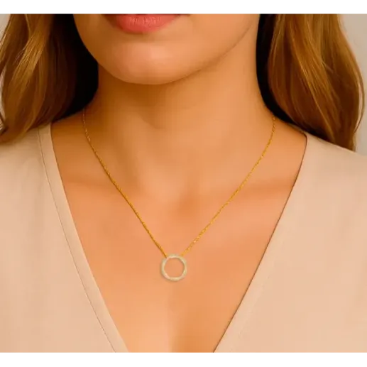 Circle of Life Snake Necklace - Diamond Necklaces 2