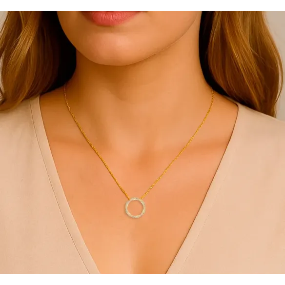 Circle of Life Snake Necklace - Diamond Necklaces