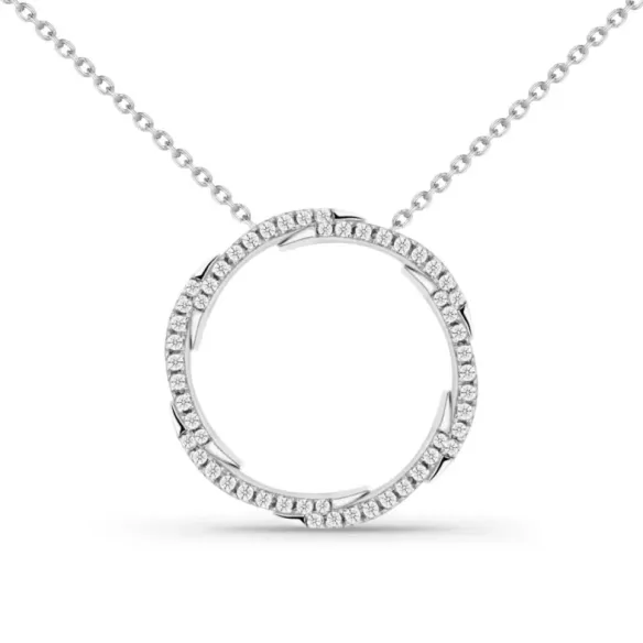 Circle of Life Snake Necklace - Diamond Necklaces