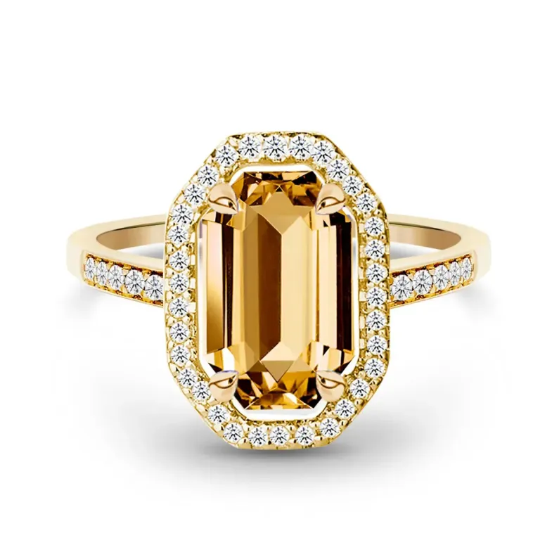 Anillo Citrino Geometría Perfecta - Anillos Otras Piedras Preciosas